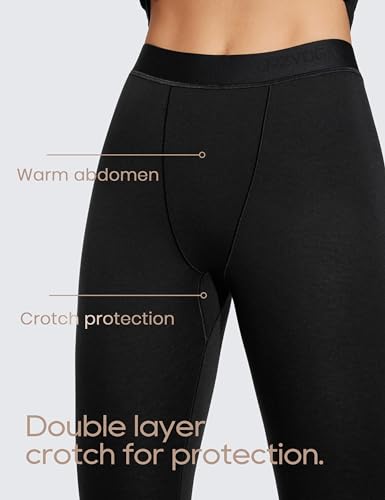 Crz Yoga Soft Thermal Underwear Sets For Women Lightweight Long Johns Base Layer Pajamas Warm Top Bottom Black Small thumb #3