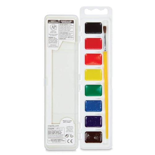 Aquarelle lavable 8 couleurs peinture enfant avec pinceau inclus - 3