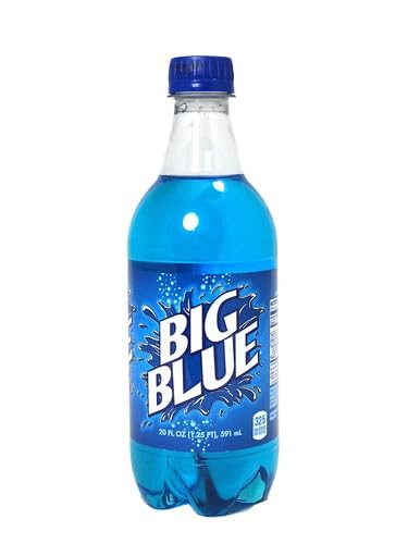 Big Blue Soda, 20 oz Bottle, 24 Count Pack