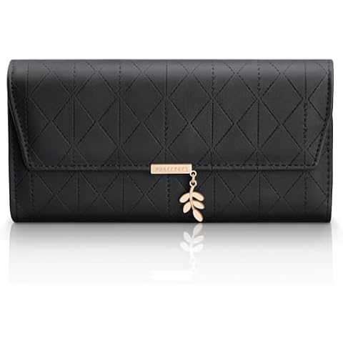 Aucuu Women's Compact Tri-Fold Wallet Cover