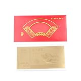 HugMiu 2024 Año del Dragón Nota de La Moneda Chapado En Oro Celebrando Notas Conmemorativas para Colección Decoración del Hogar Suerte Bolsa Invitado Regalo Artesanía