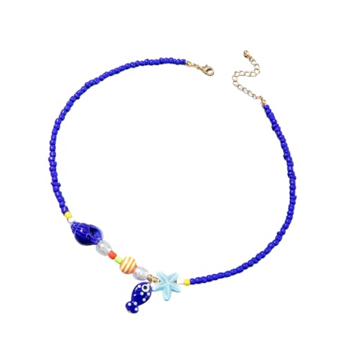 Starfish Pearls Necklace Portable Bohemian Jewelry for Seaside Occasions