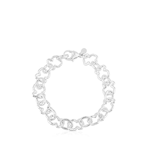 TOUS Pulsera para Mujer de Plata de Primera Ley, Colección New Carrusel