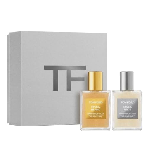 Tom Ford Soleil Shimmering Body Oil Duo - Soleil Blanc and Soleil Neige - 1.5 fl oz / 45 mL each - New In Box