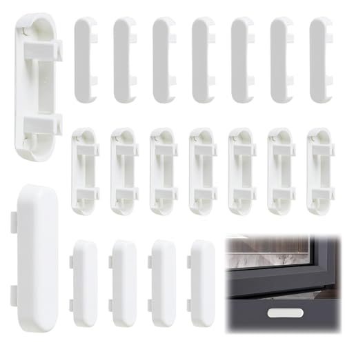 20 Pcs Window Drainage Cover Caps White Weep Hole Covers Window Replacement Drainage Caps Double Glazing Cover Caps UPVC Double Glazing Caps for UPVC Windows(White)