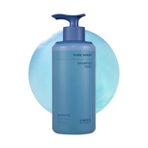 AMOS PROFESSIONAL Pure Smart Shampoo Cool l Oil & Flake ControL, Cooling Menthol, Deep Cleanse, Refreshes Scalp, 16.9 fl. oz.