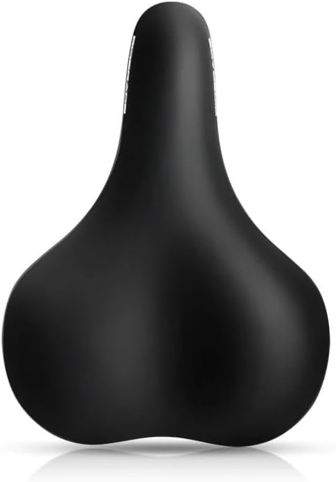 Bicycle Saddle Memory Foam Comfortable Thicken Soft Bike Seat PU Leather Sponge Shockproof Mountain Cycling Cushion(B)