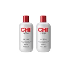 CHI Infra Silk Infusion, Leave-In Reconstructing Treatment To Strengthen & Protect All Hair Types, Alcohol-Free, 12 Oz, Pack of 2