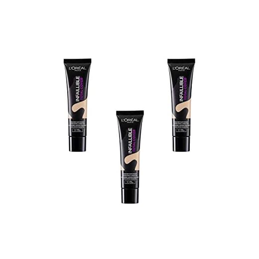 L'Oréal Paris Foundation Total Cover 30 Honey, Sats med 3 (3 x 35 ml)