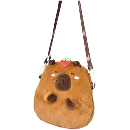 Lipfer Borsa a Tracolla Capibara Cartone Animato per Borsa a Tracolla Capibara in Peluche con Cerniera Borsa a Tracolla Carina Capibara per Ragazze