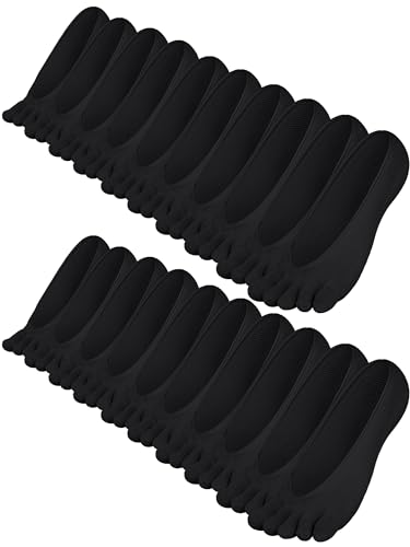 Chaussettes basses invisibles contre les ampoules avec orteils séparés