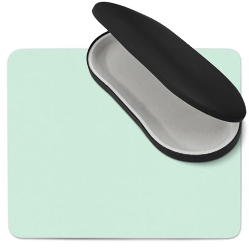 Slim Hard Shell Clip-on Sunglasses Case, Flat Design Night Driving Glasses Case and Large Glasses Cloth, Matte Black Color