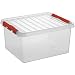 Produktbild Sunware Q-Line Box - 36 Liter - 500 x 400 x 260mm - transparent/rot