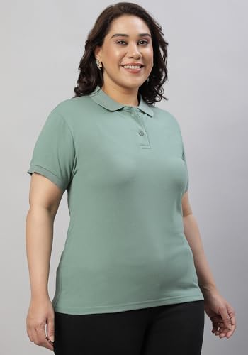 Image of Wear Your Opinion Womens Plus Size Polo Collar Neck T-Shirt Top