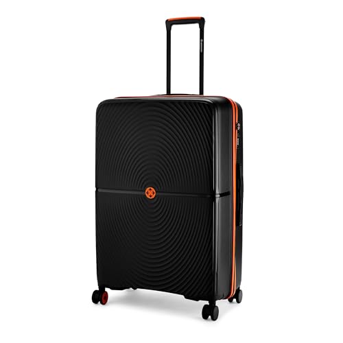 Image of Nasher Miles Bali Hard-Sided Polypropylene Check-in Luggage 28 inch | 75cm | 8 Wheels Large Trolley Bag for Travel | Suitcase (Black)