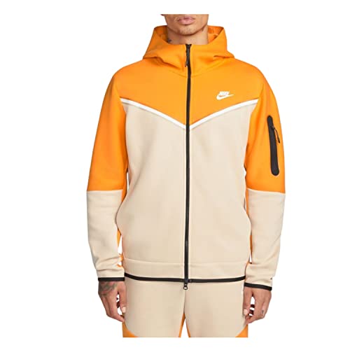 Nike Herren M NSW Tch FLC Hoodie Fz Wr Sweatshirt, Kumquat/Sand Drift...