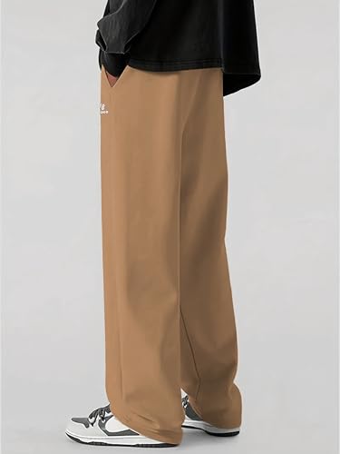 Image of Samfor Mid-Rise Stretchable Joggers in Premium Polycotton Comfort Blend for Street and Lounge Wear - Korean Style Baggy Track Pants for Men