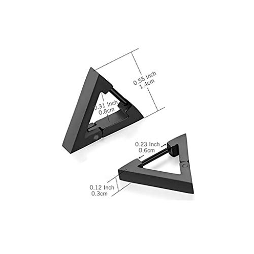 CUCUDAI 3 pares/conjunto de brincos de personalidade de aço inoxidável triângulo fashion conjunto de