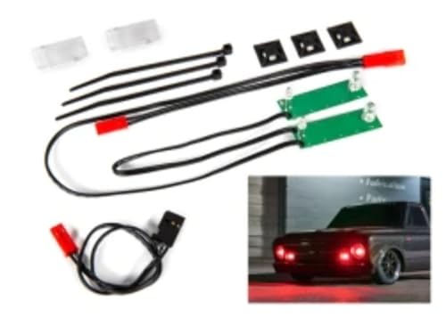 Traxxas 9496R Led Light Set, Front, Complete (Red) (Includes Light Harness, Power Harness, Zip Ties (9))