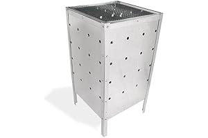 29" Galvanized Steel Burn Barrel for Outdoor Yard Waste Disposal