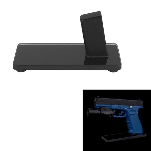 Display Stand Stable Glass Base Pistol Rack Rifle Rack Holding Rifle for Gun Safe Storage Organizer Display (P Display Stand)