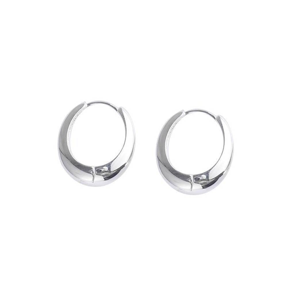 WZGWDC Pendientes Largos en Forma de U con Hebilla de Cara Ancha de Metal geométrico S925