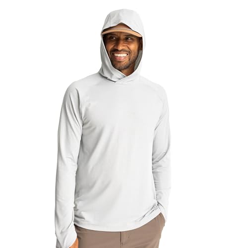 Free Fly Men's Elevate Hoodie - UPF 30+ Sun Protection Shirts, Odor Control, Moisture Wicking, Long Sleeve Sun Hoodie for Men