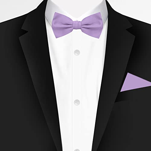 Image of Jacob Alexander Men's Pretied Banded Adjustable Solid Color Bowtie