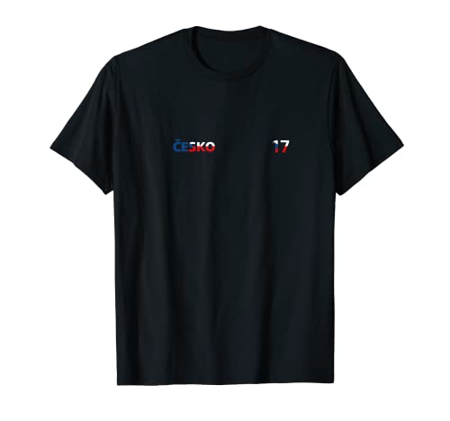 Flag Czech Republic T-Shirt, Black