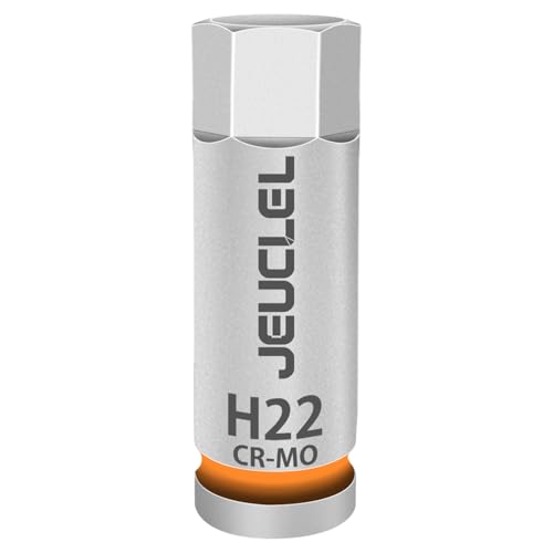 Image of JEUCLEL 22mm Hex Impact Bit Socket, H22 1/2-Inch Impact Drive Allen Socket, Cr-Mo Steel Lengthen Hex Screwdriver Socket Adapter for Electric Ratchet Wrenches Fastening Screws
