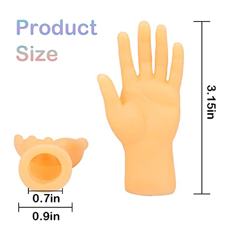 20Pcs Tiny Hands Finger Puppets, Miniature Small Hands Realistic Design Mini Prank Hand Gag Performance Party Favors, 10 Left & 10 Right #TOP1