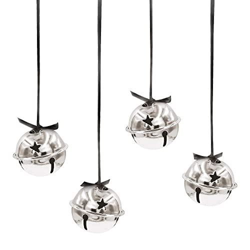 Cllootve 1.6Inch/ 40Mm Big Colorful Metal Craft Bells For Holiday Home Decoration, Christmas Festival Decoration, Gifts Decoration, Party Wedding Decoration Diy Project, 16Pcs, Silver #TOP7