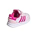 adidas Kids Run 70s 2.0 Elastic Lace & Strap Sneaker, White/Shock Pink/Clear Pink, 10 US Unisex Toddler