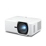 ViewSonic T400HD Laser Projector, 4000 ANSI Lumens, Full HD 1080p, HDR/HLG & 4K Input Support, 3,000,000:1 Contrast, 30,000h Lifespan, HDMI 2.0 x2, H/V Keystone, 15W Speaker