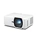 ViewSonic T400W Laser Beamer, 4000 ANSI Lumen, WXGA 1280x800, Laser Projektor mit 30.000h Lebensdauer, Kontrastverhältnis 3.000.000:1, Bildgröße bis 300 Zoll, HDMI x2, H/V Keystone, 3W Lautsprecher