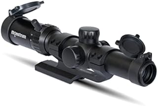 Monstrum 1-6x24 LPVO Rifle Scope with Offset Scope Mount and Flip Up Lens Covers | Black