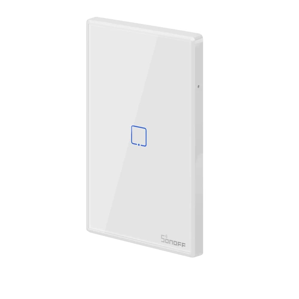 Vetrineinrete® Interruttore smart 1 canale controller da remoto wireless wifi placca touch domotica (Bianco)
