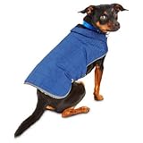 GOOD2GO Water-Resistant Blue Equestrian Quilted Dog Coat~Large/X-Large~