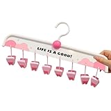 Uoqpty Appendiabiti A Più Ganci | Organizzatore Per Armadio Con 8 Mollette A Forma Di Orso | Stendibiancheria Per Biancheria Intima E Portacalze | Per Biancheria Piccoli Indumenti Armadio Balcone