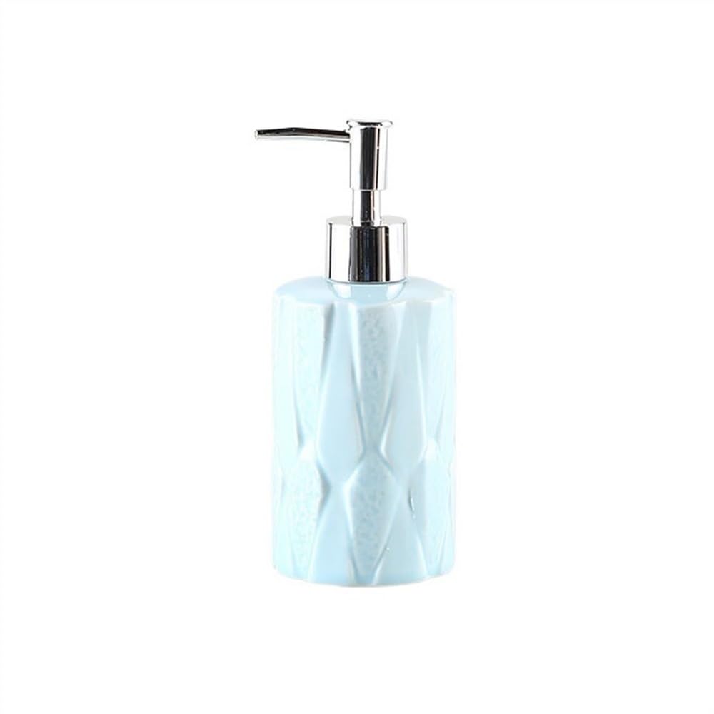 Bx9re7tk3g Blue Hand Wash Dispenser Creative Irregular Soap Dispenser Ceramic Lotion Bottle.350ml Bathroom Shampoo Dispensing Press Bathroom & Kitchen(Blue)