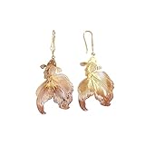 Goldfish Earrings with Exquisite Openwork Details, Lightweight and Elegant | A vibrant golden hue that radiates with an incredible shine | Drop Length 1.5 inch | Earring length 2.5 inches
