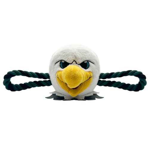 Pets First NFL Philadelphia Eagles Mascot Toy for Dogs & Cats. New Cute & Entertaining 3D Mascot Face with Heavy-Duty Ropes & Chewy 7