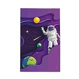 Astronaut on Mission in Outer Space - Toallas de cocina de secado rápido para secar la cocina, toallas de mano suaves y absorbentes para decoración de cocina con cordón