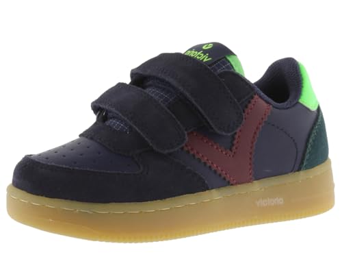 Basket basse Victoria Tiempo pour enfants à scratch et semelle caramel 1124125