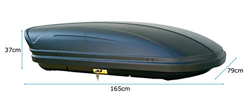 Dachbox 400 Liter VDP Marathon 400 in Schwarz Matt für Fahrzeuge