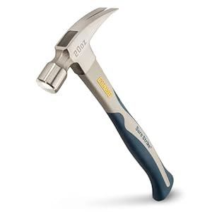 ESTWING Sure Strike Hammer – 20 oz Rip Claw Hammer with Smooth Face & Carbon Fiber Handle – SSCF20S