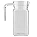 Pichet à Boissons en Acrylique, Réfrigérateur Carafe en Plastique Frigo Pichet avec Couvercle en Plastique Blanc et Poignée pour Eau, Thé Glacé/vin/café/lait/jus Carafe de Boisson(500 Ml)