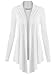 WSK850 Womens Draped Open- Front Cardigan L White