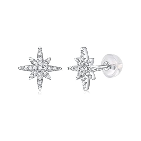 GemKing E11545 Moissanite Moissanite Women's Earring S925 Sterling Silver Earring | meteor earrings, Sterling Silver, Created Moissanite Cover