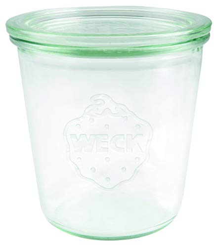 Weck Sturzglas 290 ml (Hochwertiges Einweck, Einmach Glas mit Glasdeckel; zum Einkochen; Hitzebeständig; Mikrowellengeeignet; Backofengeeignet; Rundrandglas) 900, 6 Stück